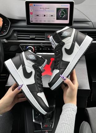 Жіночі шкіряні кросівки nike air jordan 1 retro high найк джордани