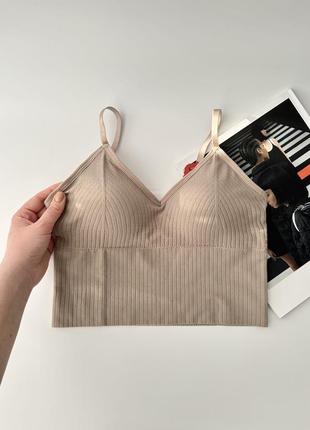 Топ в рубчик майка