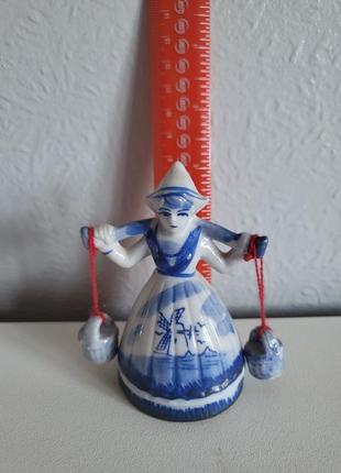 Делфтська порцеляна дзвоники леді делфтский фаянс фарфор колокольчики леди
