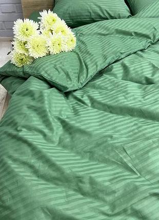 👍👍 постіль страйп-сатин євро двошка напівторна трава