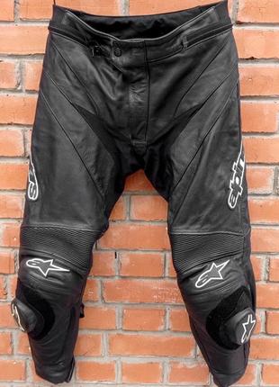 Мотоштаны  alpinestars apex кожаные со слайдерами (34)