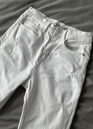 Джинсы белые скинни брюки штаны
