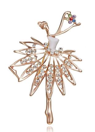 🏵шикарная брошь балерина, новая! арт.2943