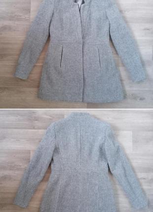 Шерстяное короткое пальто с карманами, пиджак, кардиган6 фото
