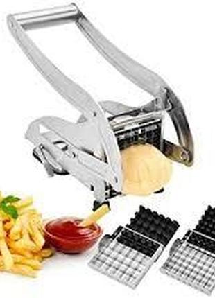 Картофелерезка сталева potato chipper professional, silver2 фото