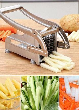 Картофелерезка cтальная potato chipper professional silver