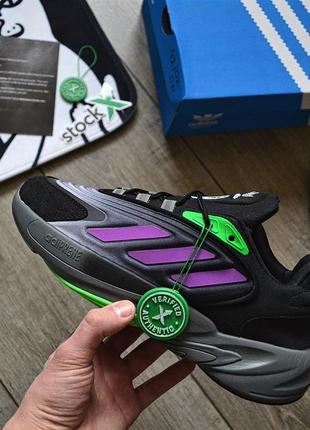 Чоловічі кросівки adidas ozelia black purple адидас озелия мужские черные с фиолетовым