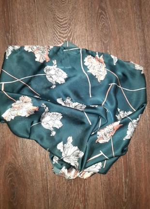 Брендовый 100% шелк роскошный палантин крупный шарф от jigsaw в цветах