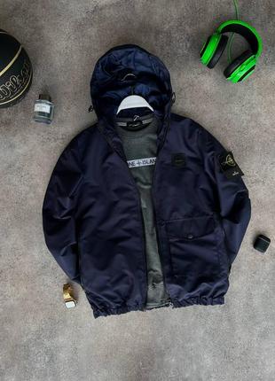 Топова вітровка stone island blue new2 фото