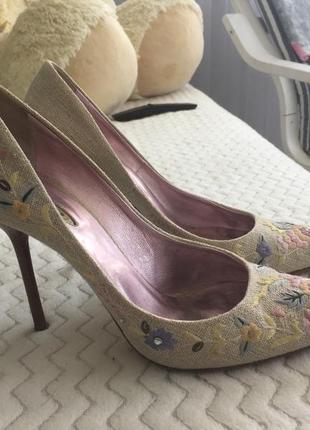 Италия ручная вышивка на холсте кожа внутри эксклюзив