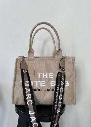 Сумка  marc jacobs the tote bag беж шоппер марк велика2 фото