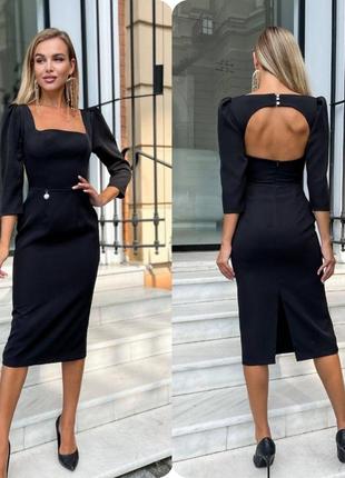 Распродажа !!! розпродаж!!! 
сукня облягаючего сілуету з відкритою спиною 🖤
модель# 7436