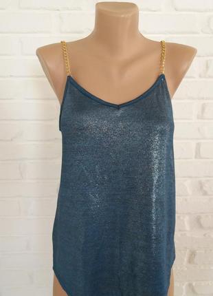 Нарядная майка с цепочками atmosphere 8-10 ( s-m )   6.3