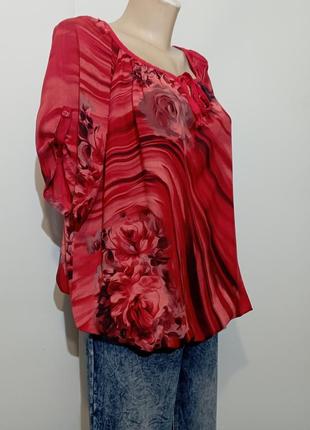 Блуза с цветочным принтом, италия.2 фото