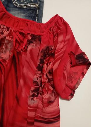 Блуза с цветочным принтом, италия.4 фото