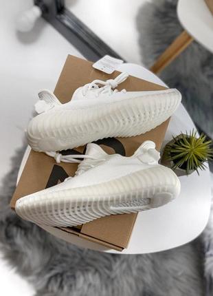 Крутые adidas yeezy boost в полностью белом цвете (весна-лето-осень)😍5 фото