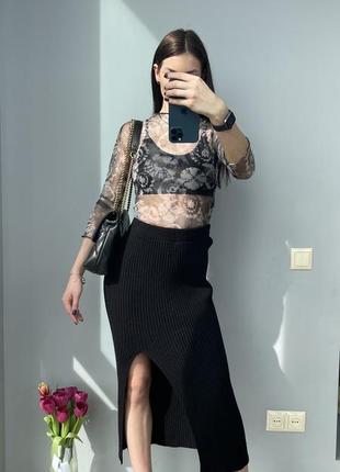 Юбка в рубчик zara