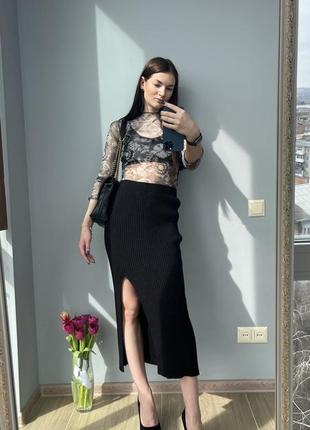 Юбка в рубчик zara 3