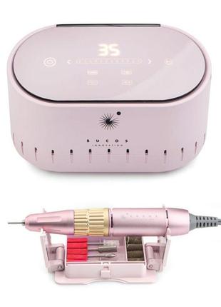 Фрезер для манікюру bucos nail drill х3 pro pink, рожевий