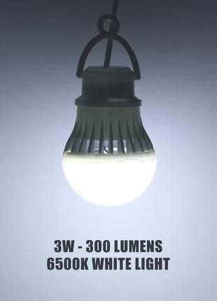 Лампочка ліхтаря, світлодіодна led-лампа від usb з кабелем 1 м холодне світло портативний світильник