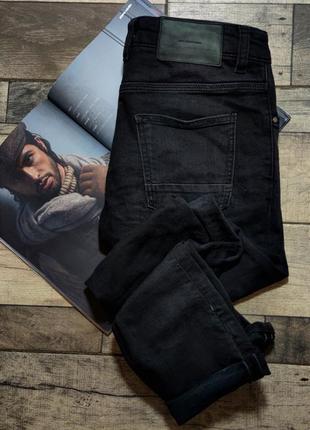 Чоловічі завужені чорні джинси zara man skinny розмір 31/322 фото