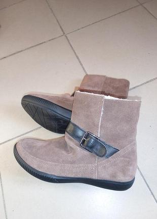 Замшевые кожаные ботинки damart р.385 фото