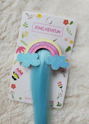 Детские заколки для волос детская заколка приколки заколка радуга с волосами для...