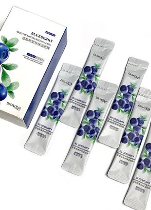 Увлажняющая маска для лица с черникой bioaqua blueberry mask к.