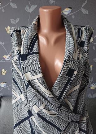 Красивая женская блуза на запах р.46/48/50 блузка блузочка майка2 фото