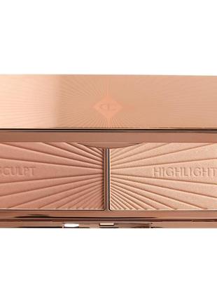Палетка для контуринга обличчя charlotte tilbury filmstar bronze & glow - light/medium mini (міні)