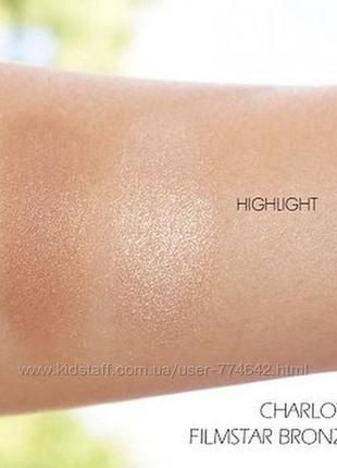 Палетка для контуринга лица charlotte tilbury filmstar bronze & glow - light/medium mini (мини)7 фото