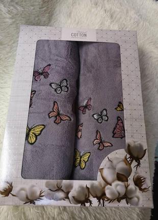 Набір рушників подарунковий баня обличчя мікрофібра3 фото