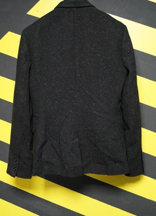 Пиджак блейзер зауженного кроя с шерстью и цветными вкраплениями3 фото
