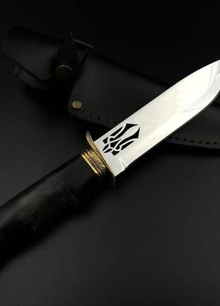 Нож с гербом украины воин1 фото