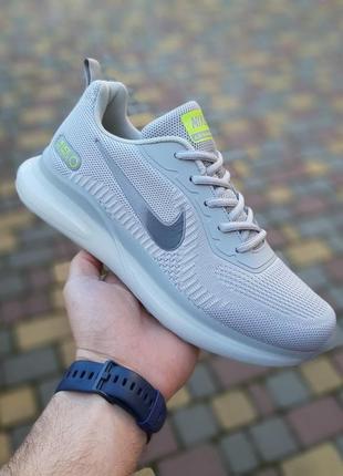 Чоловічі літні кросівки nike air running сіра чорні модні кросівки найк ранінг чудової якості