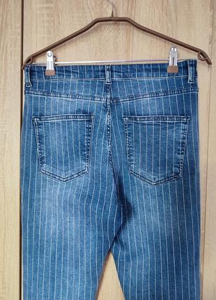 Новые прикольные джинсы джинсы skinny скинни скинны в полоску размер 46-48-504 фото
