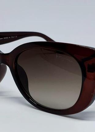 Очки в стиле ferragamo женские солнцезащитные коричневые тигровые с градиентом1 фото