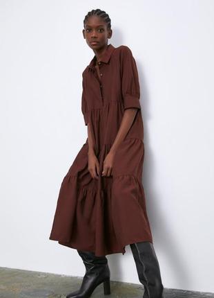 Сукня-сорочка zara модель 2023, ліоцел