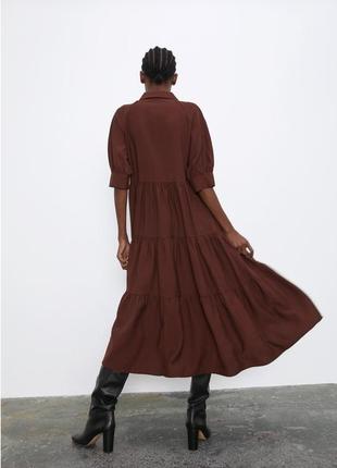 Платье-рубашка zara модель 2023, лиоцелл2 фото