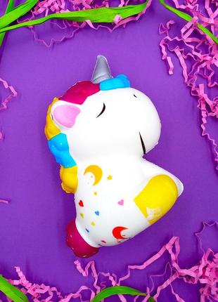Сквиш единорог антистресс игрушка для детей, детская игрушка единорог мягкая с запахом, squishy unicorn топ5 фото