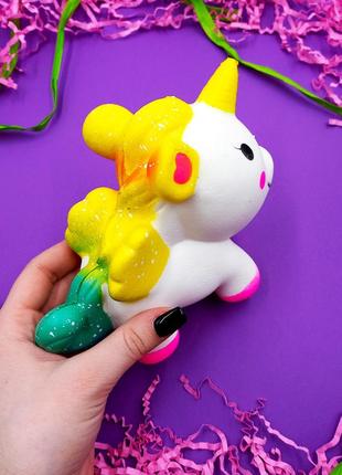 Іграшка сквиш єдиноріг із запахом для дітей, дитячий антистрес єдиноріг м'який, squishy unicorn