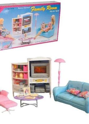 Вітальня для ляльок барбі меблі лялькові диван крісло стіл gloria1 фото