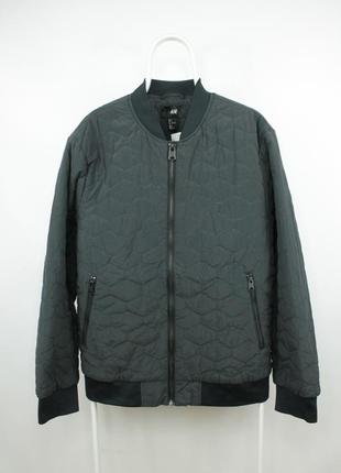 Утепленная стильная куртка бомбер h&m quilted bomber