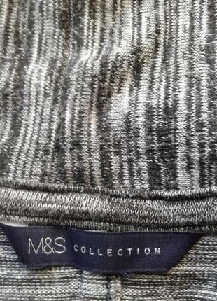 Сірий трикотажний меланжевий кардиган m&amp;s collection батал6 фото