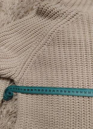 Вязаное нюдовое платье-свитер sinsay5 фото