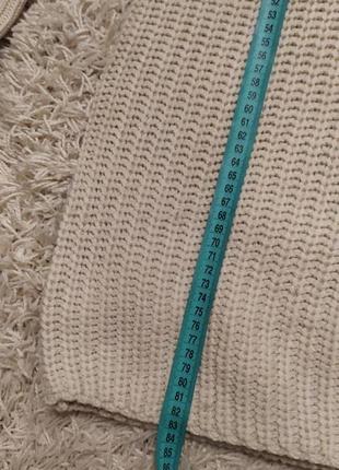 Вязаное нюдовое платье-свитер sinsay6 фото