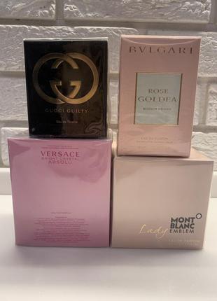 Парфуми gucci, versace, bvlgari, mont blanc