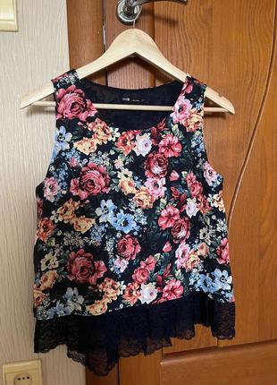 Блуза цветочный принт2 фото