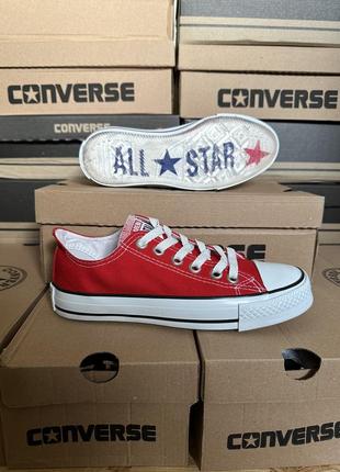 Кеди converse all star red, червоні конверс