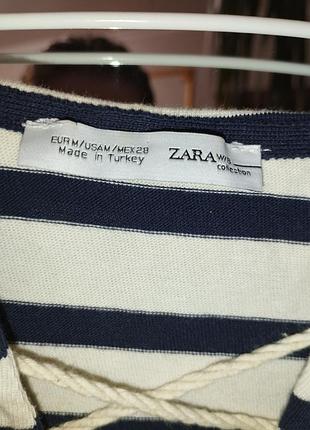 Кофта в полоску матроска zara светер 6